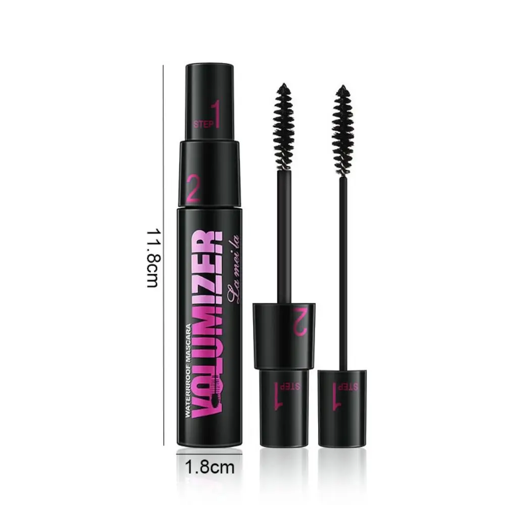 Curling 2 in 1 Mascara Wimpern verlängerung dicker länger Doppel zweck Mascara wasserdicht langlebige Wimpern Flüssigkeit