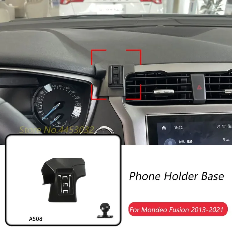 

Автомобильный держатель для телефона, база только для Ford Mondeo Fusion MK5 2013-2021, фиксированный кронштейн для вентиляционного отверстия, базовые аксессуары, диаметр 17 мм