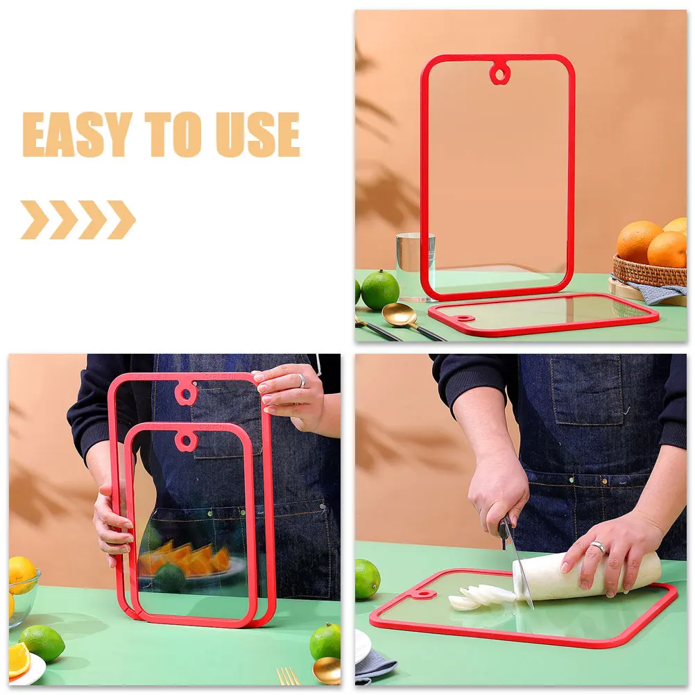 

Tempered Glass Cutting Household Chopping Nonslip Reusable Kitchen Utensil Meat Fruit Vegetable Board Anti-Crack