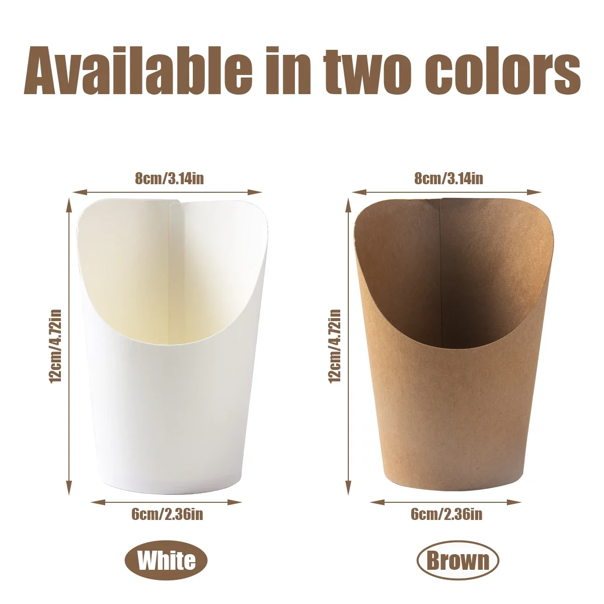 25/50 stücke Französisch Frites Halter Einweg Kraft Papier Französisch Braten Tasse Charcuterie Tasse Snack Dessert Kartoffel Chips Box Party liefert