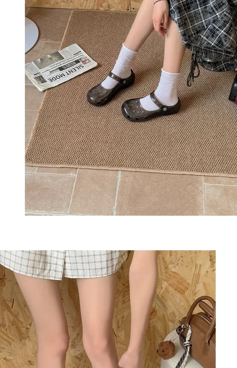 SHAJI Sommer Damen Kristall-Ballett-Clogs Runde Zehenpartie Süße Japanische EVA Anti-Rutsch-Sandalen Reise Alltag Pendeln Studenten-Slides – Detail 10