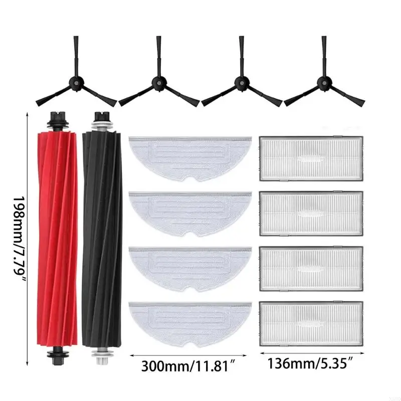 مرشحات المكنسة الكهربائية للفرشاة الجانبية فرشاة الفرشاة الملحقات المنظف N58D