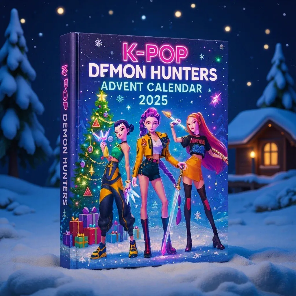 2026 KPOP Demon Hunters Adventskalender – 24 Tage Weihnachts-Countdown-Sammlerstücke, Charakterfiguren und thematische Geschenke für Fans