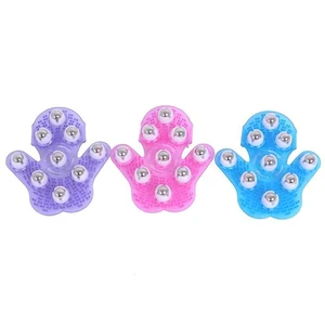 Luva De Massagem Em Forma De Palma, Massageador Corporal, 9 Rolo De 360 Graus, Rolo De Metal, 1Pc 12 principais vendas luva massageador - №9