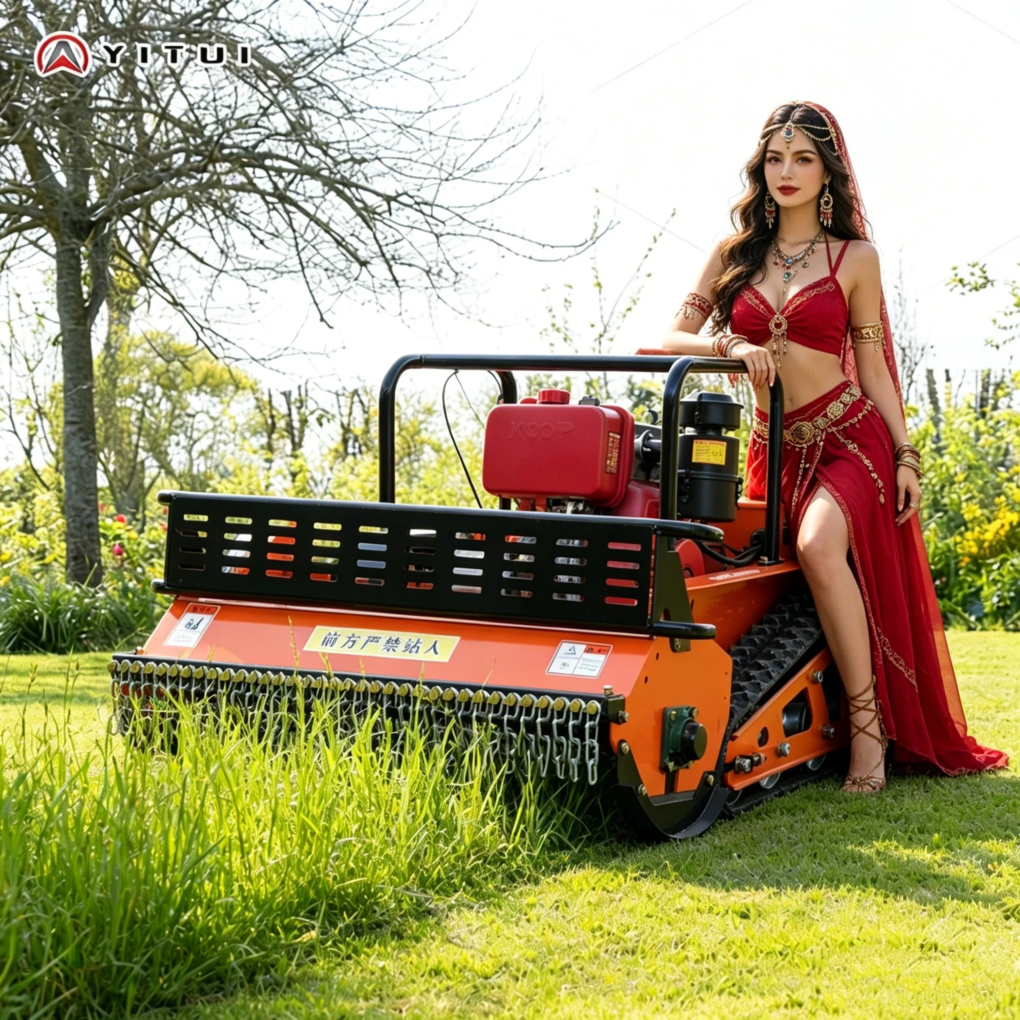 

Customized Tracked Diesel Lawn Mower Remote Control GPS Positioning High Efficiency Grass Cutter CE EPA Certified Thick Blades