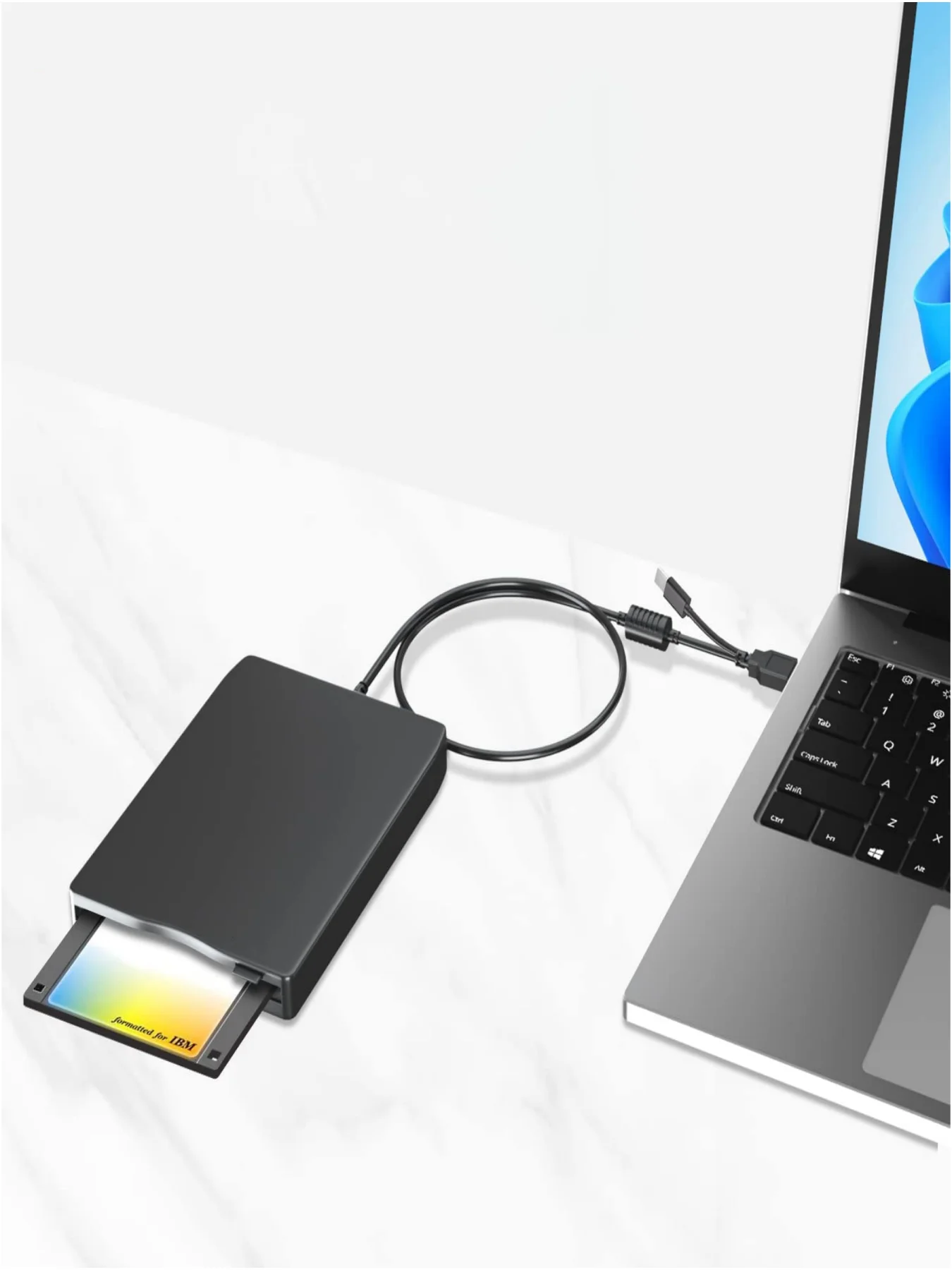 Lecteur de disquette externe de 3.5 pouces, lecteur de disque FDD Portable USB 3.0 type-c 1.44 mo pour ordinateur Portable de bureau Windows 11/10/8/7/XP