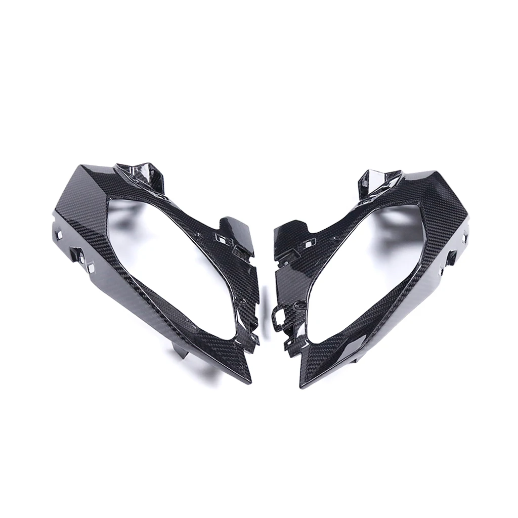 Motorcycle Front Lamp Lower Cover 3K Dry Carbon Fiber Side Fairing Modified Accessories For BMW F900XR 2023 +