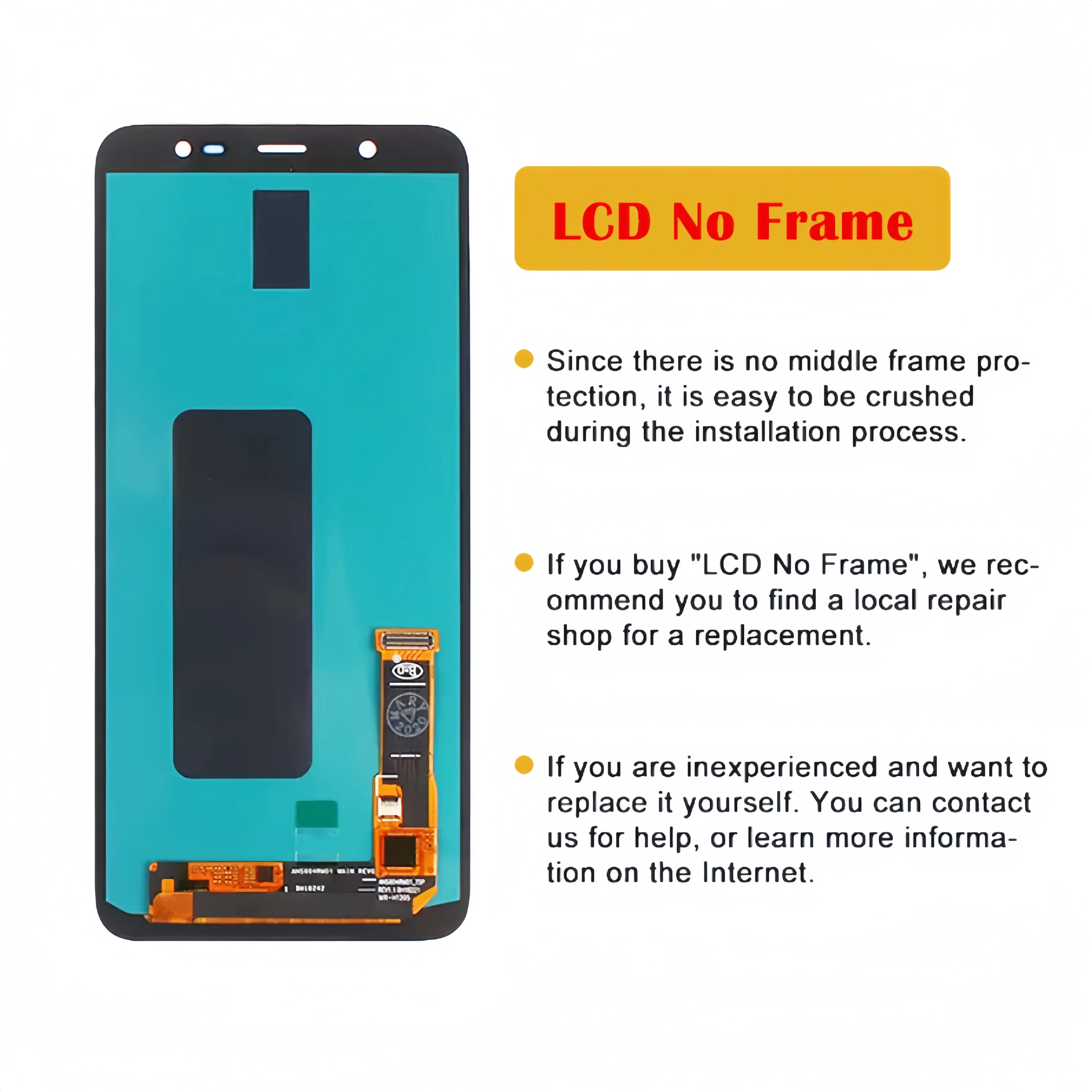 LCD Display Touch Screen Digitizer Assembly Replacement, Fit for Samsung Galaxy J8, J810, SM-J810G, J810F, J810Y, J810GF, J810M