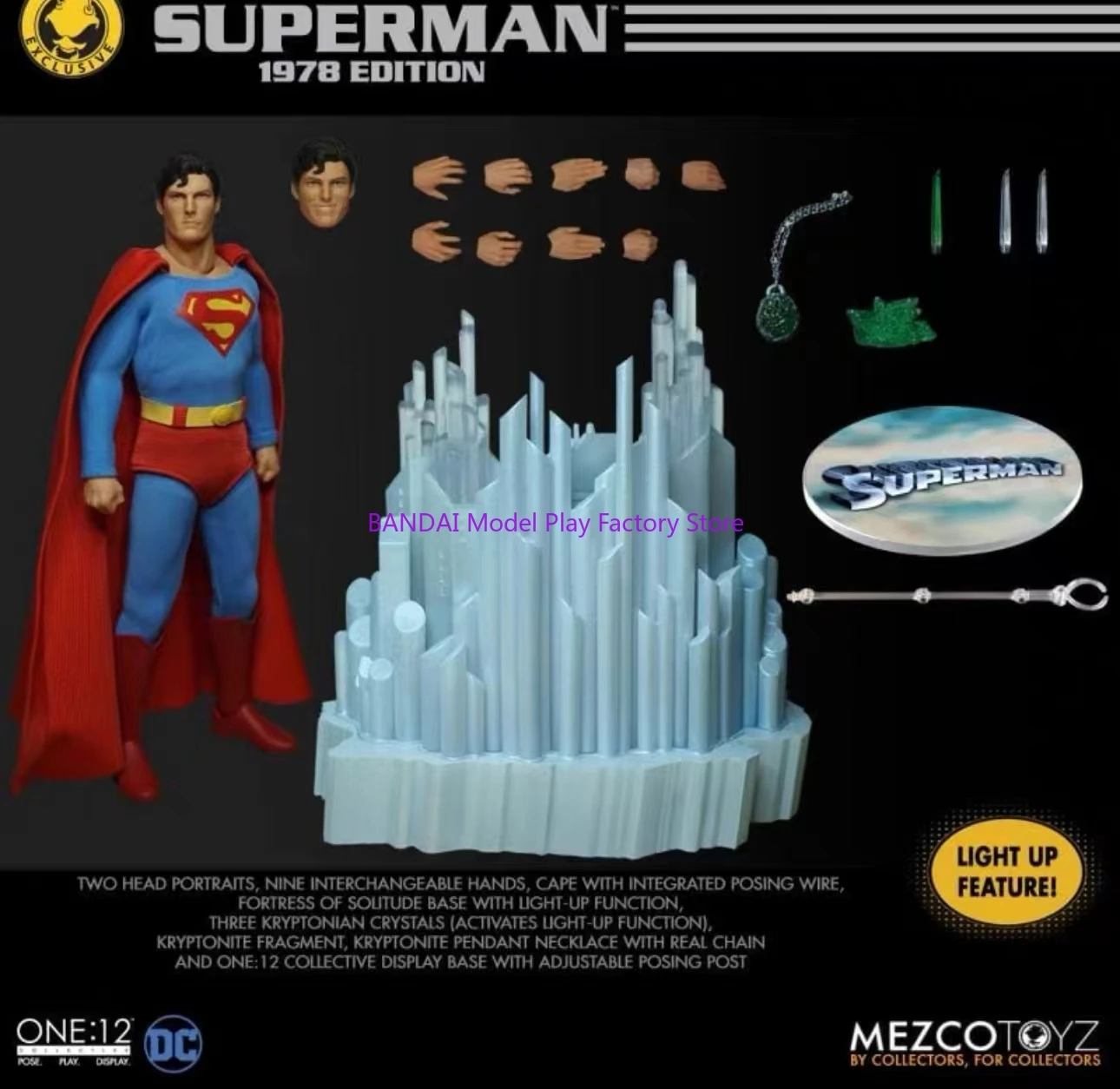 โมเดลฟิกเกอร์ซูเปอร์แมน คลาร์ก เคนท์ ปี 1978 จาก Mezco ONE:12 ของแท้ ของสะสม ของเล่น ของขวัญสำหรับเด็ก