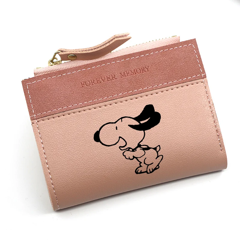 Snoopy Wallet Short Coin Purse Women printing Card Holder Handbag Ladies Small Wallets Female Hasp Mini Clutch Money Bag Gifts