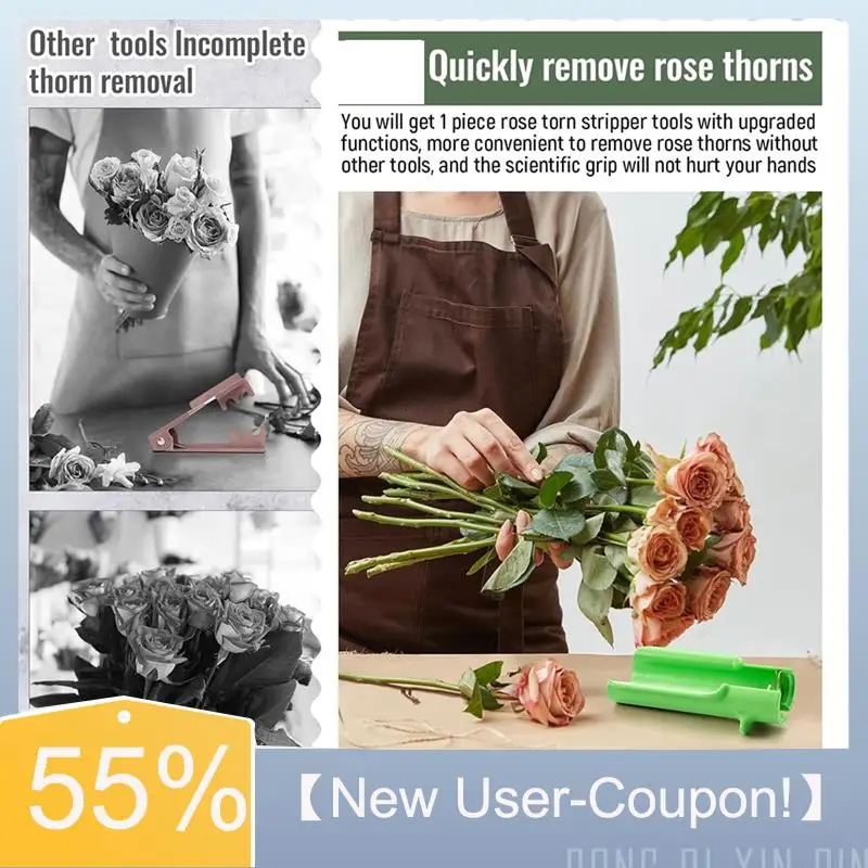 

A81M New- Pink Ergonomic Rose Thorn Stripper And Pruning Shears - Enhanced Safety Garden Tool For Home
