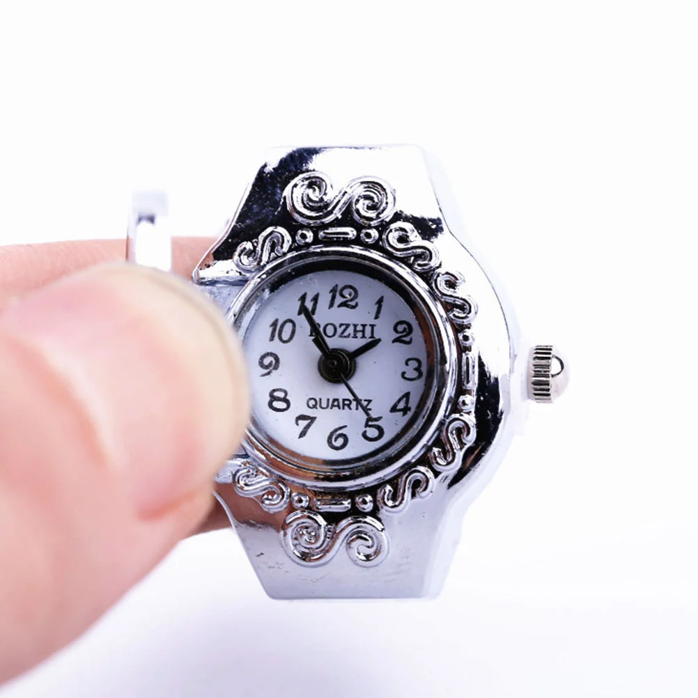 Disc Ring Watch Casual Retro Festival Gift Exquisite Finger Numerals Ornament Eight Tri-grams Design Metal Digital