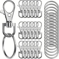 20PCS Swivel Clasps Lanyard Snap Hooks with Key Rings Key Chain Clip Hooks Lobster Claw Clasps for Keychains Jewelry DIY Crafts