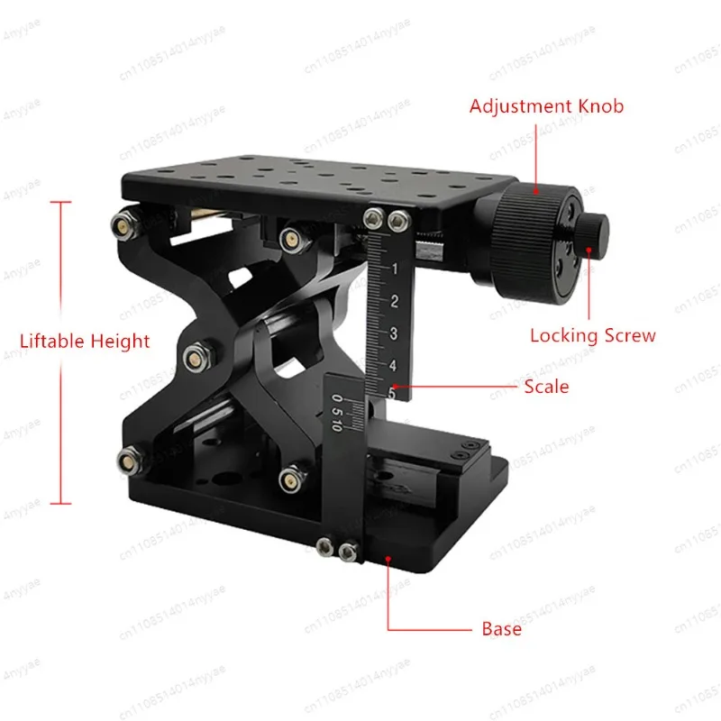 120x80MM High Precise Manual Lift Z-Axis Manual Lab Jack Elevator Optical Sliding Lift Lifting Platform Stroke 60MM Load 20KG