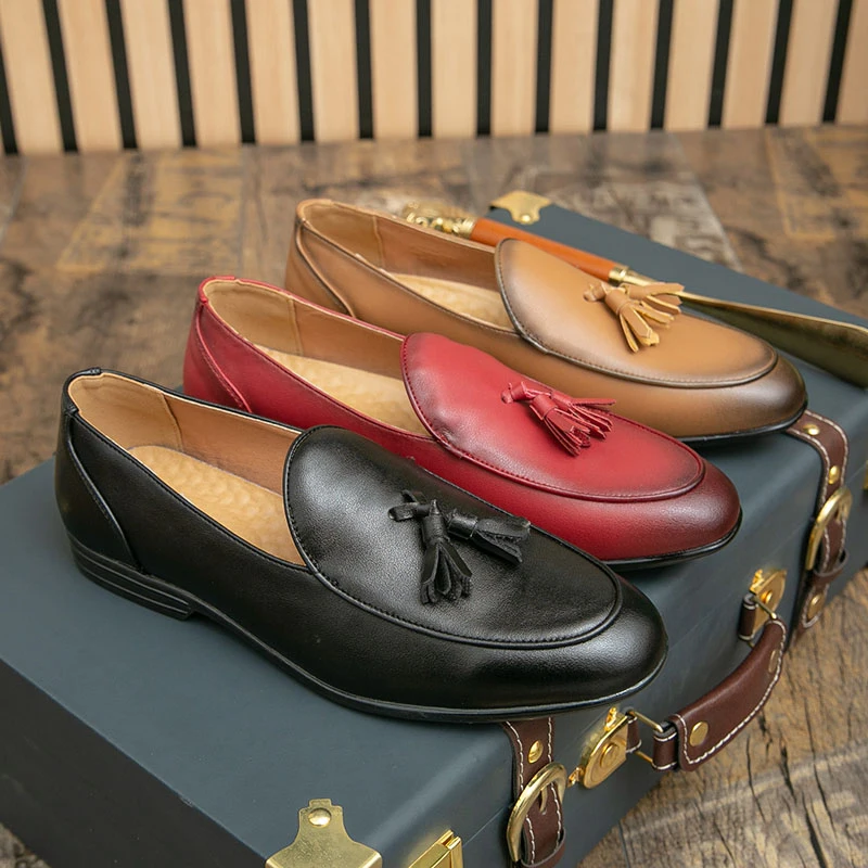 Fashionable Loafers From The United States Men Casual Comfortable Brand Tassel Shoes Men Business Travel Shoes in Sizes 38-47
