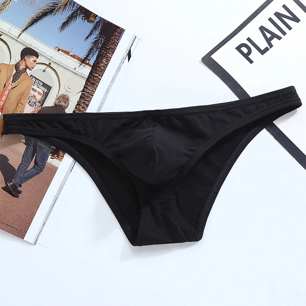 

Clothes Men Briefs Autumn Winter Breathable Bulge Pouch Cotton Lightweight Low Rise Panties Shorts Solid Color