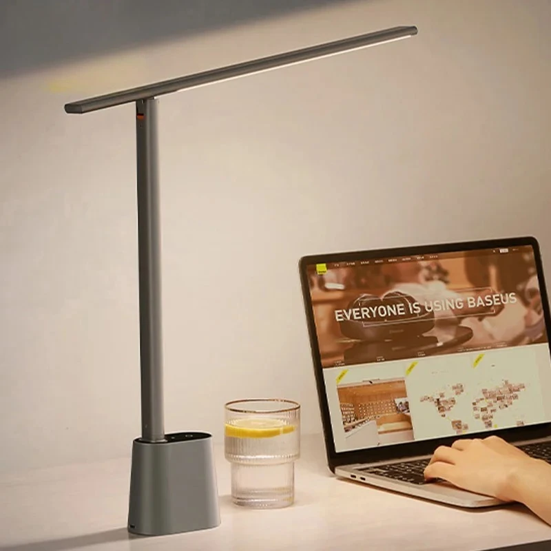 

Baseus LED Desk Lamp Eye Protection Study Dimmable Office Light Foldable Table Lamp Smart Adaptive Brightness Bedside Read Lamp