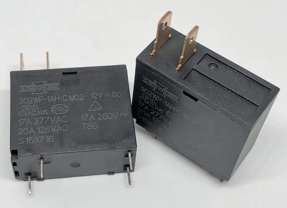 New 302WP-1AH-C M02 12VDC ; 302WP-1AH-C 24VDC ; (62F-24V/12V-17A) Relay 4 pins