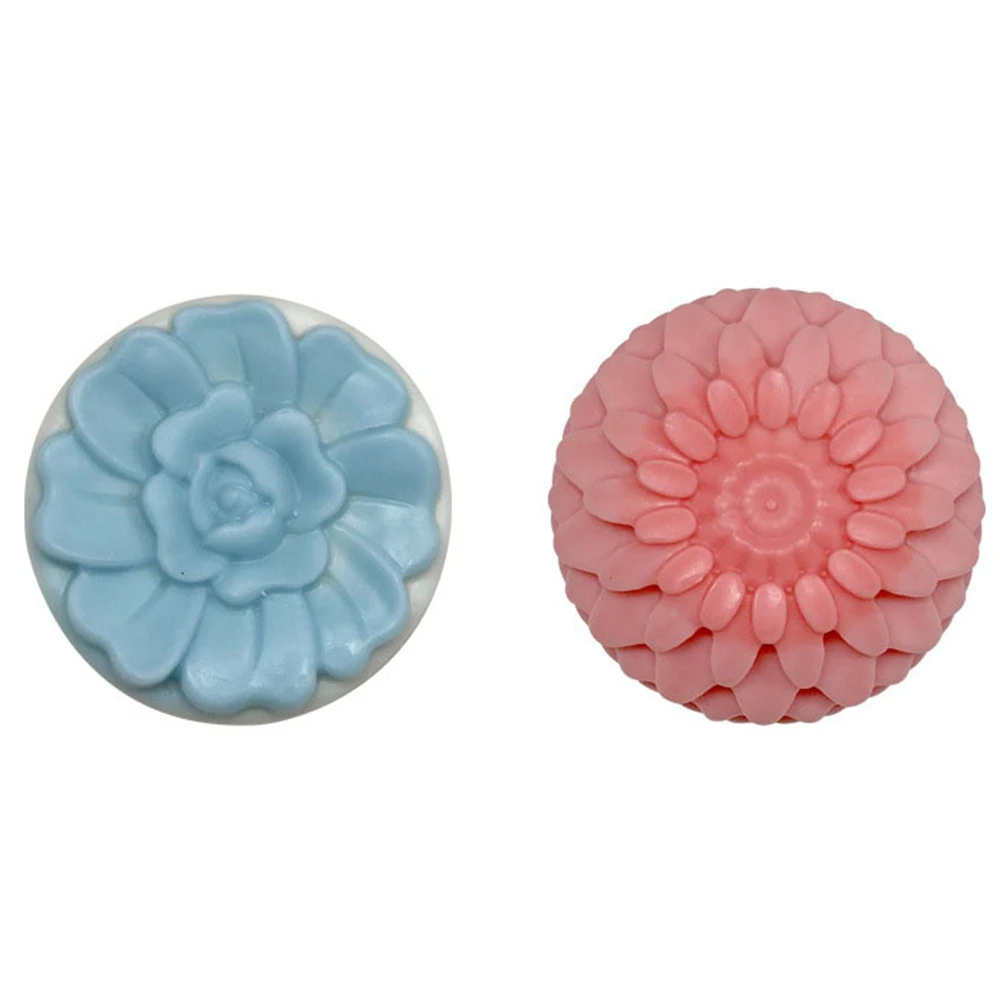 DIY Round Flower Handmade Soap Silicone Mold Homemade Flower Silicone Mold Scented Making Tools 3D DIY Handmade Fragrance