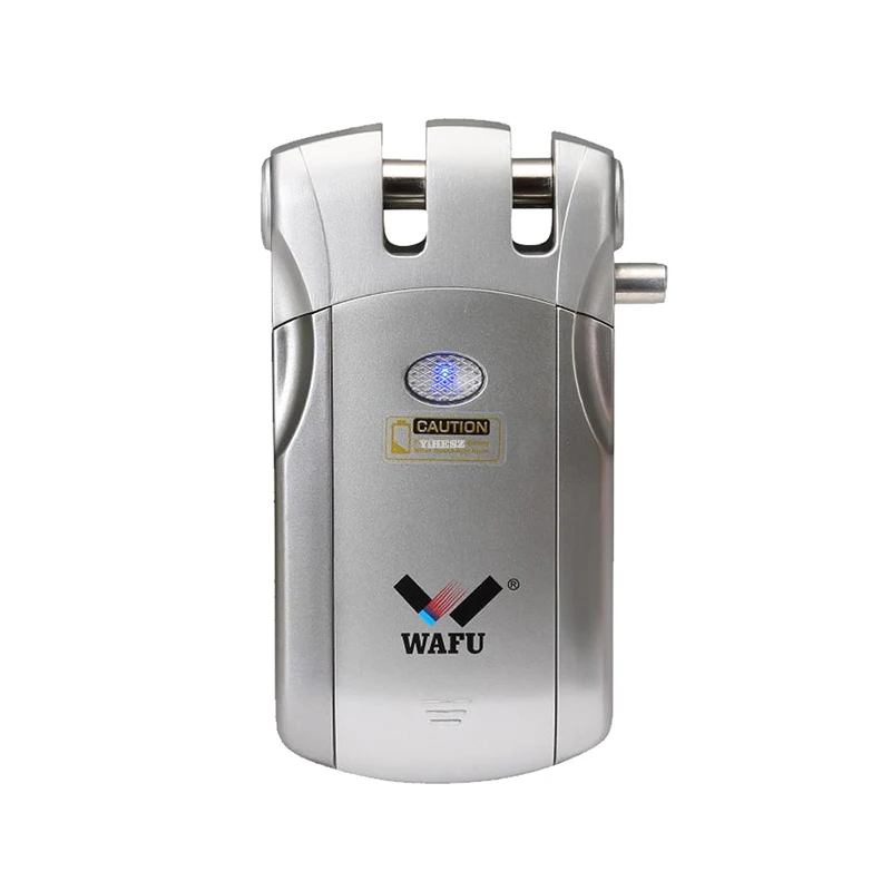 Wafu 019 Remote Control Lock 433Mhz Door lock Invisible Deadbolt Smart Lock With 5 Chrome plated Remote Controller