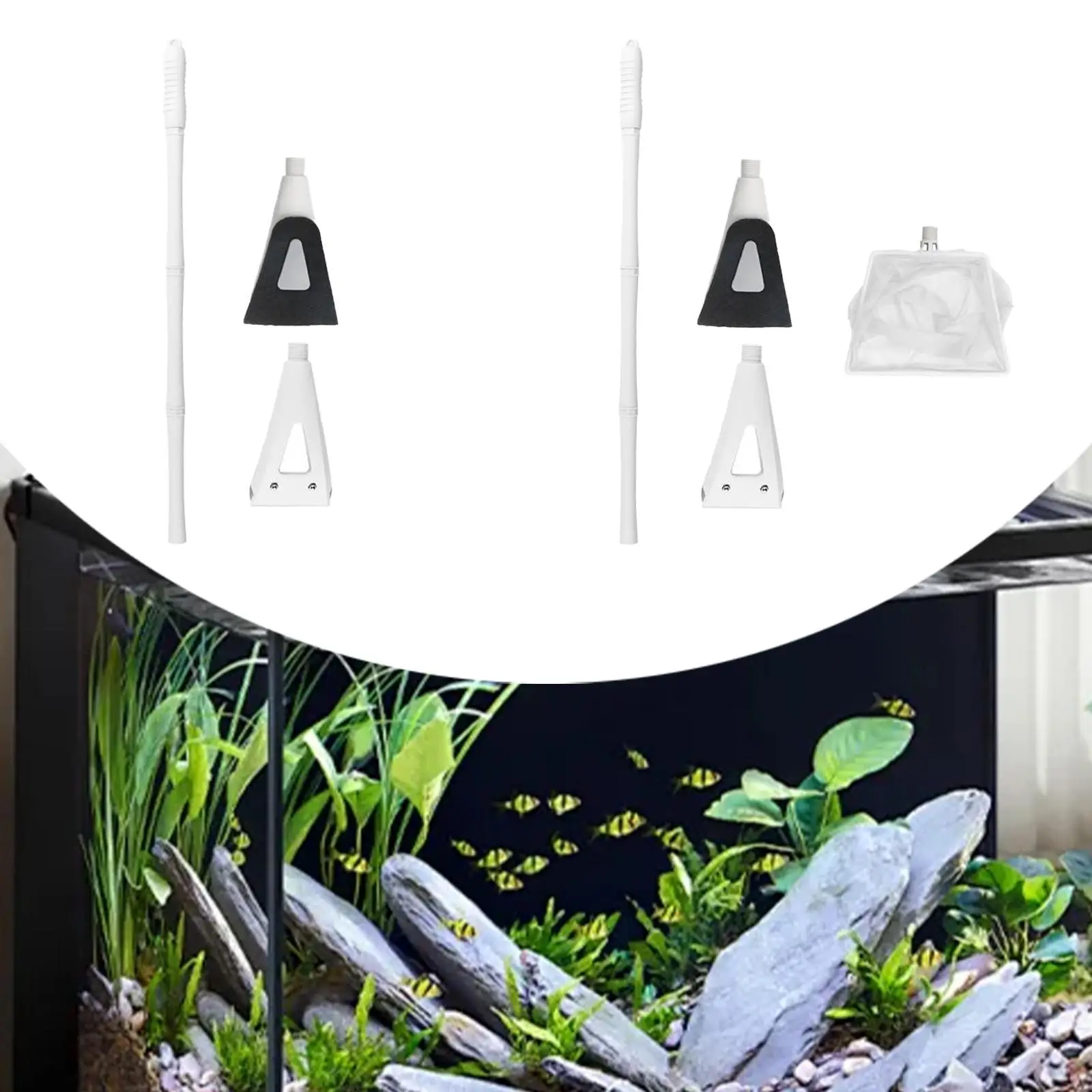 Aquarium Multi-tool Cleaner Kit Lightweight Versatile Effort Saving Fishtank Brush for Aquatic Plant Water Grass Home Use