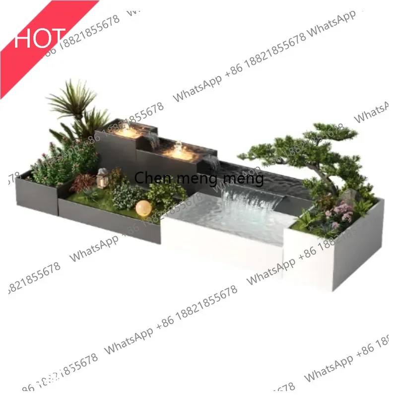 

M53 Stainless Steel Garden Water Curtain Wall -Durable Rustproof Recirculating Waterfall Screen for Villa Landscape Fish Pond