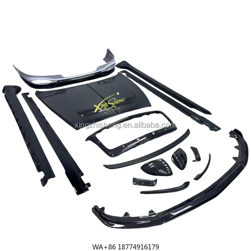 

Новинка для летающей шпоры, модифицированная для Mansory, передний бампер, ветрозащитная муфта из углеродного волокна, аэродинамика объемного звучания