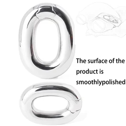 Stainless Steel Stretcher Penis Lock Cock Ring Metal Weight Ball Stretcher For Men Weight training Ejaculation Penis Sex Toys.