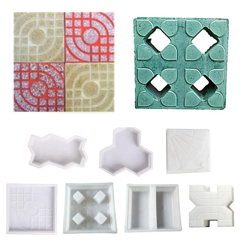 Brick Path Mold Plastic Molds for Concrete Pavers Mould Cement Garden Street Decor Path Maker for Patio and Yard