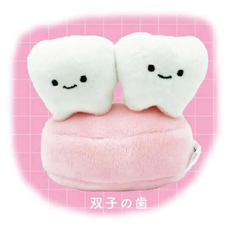 Original Qualia Anime Gashapon Figure Cute Tooth Doll P3 Toothbrush Soft Plush Doll Keychain Kawaii Capsule Toys Gift