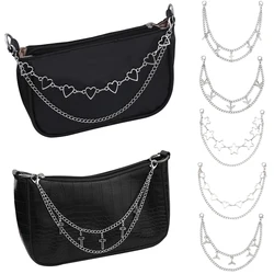 Multi-layer Metal Chain Strap For Crossbody Bags DIY Handles Personality Butterfly Heart Star Pendant Shoulder Bag Chain Straps