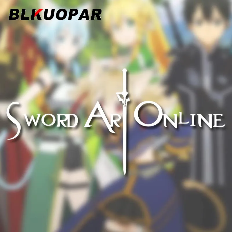 BLKUOPAR Sword Art Online Anime Logo Car Stickers Personality Waterproof Fashion Decal Fuel Tank Cap RV VAN Surfboard Car Goods