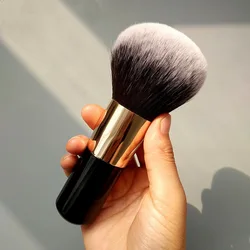 Brocha de maquillaje profesional de gran tamaño, brocha multifuncional negra para base, colorete, esculpir, bronceador, herramientas de maquillaje