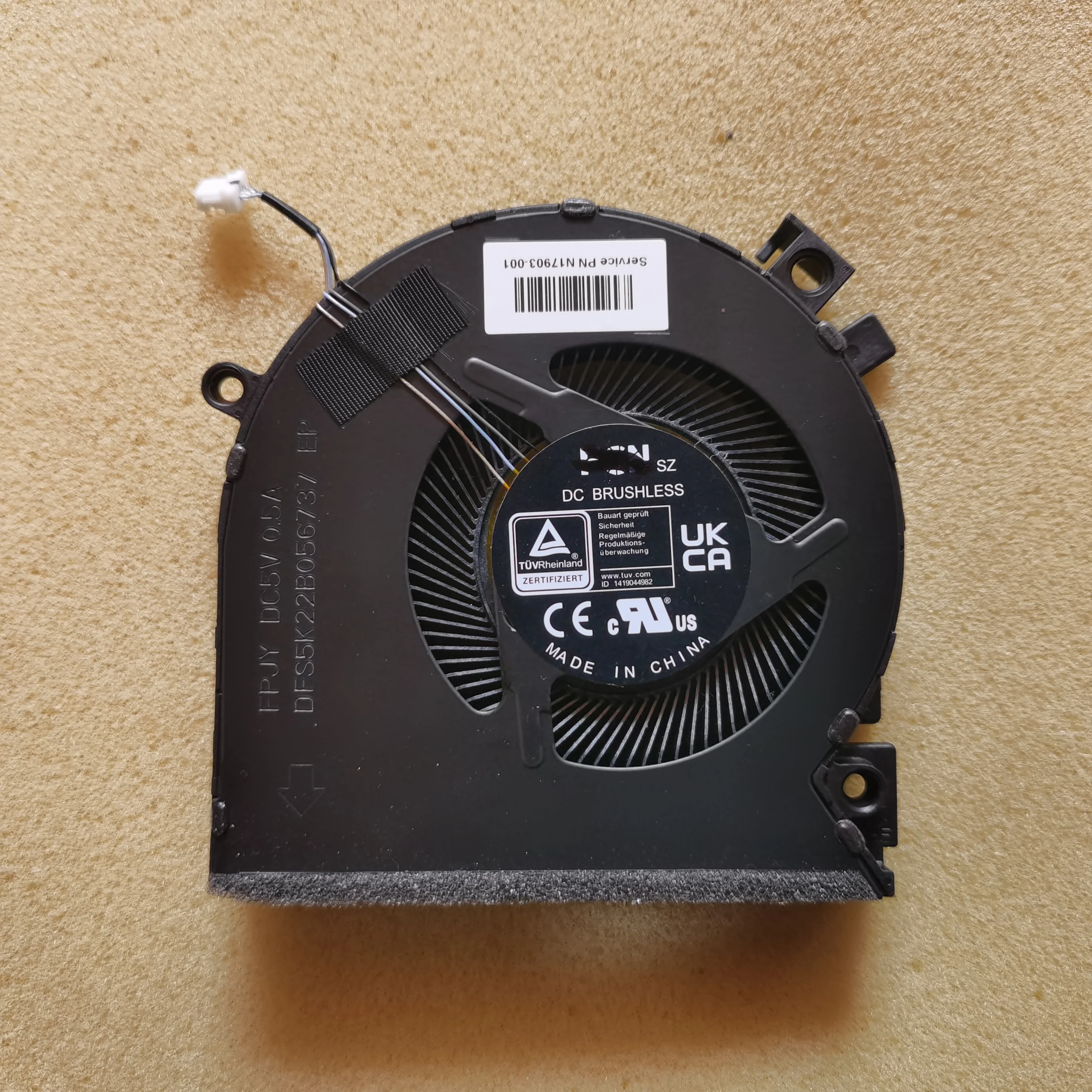 New laptop cpu cooling fan for HP 15-FA TPN-Q278 TPN-Q279 N17903-001Hasee Z8D6 SQ1 QNLXS01