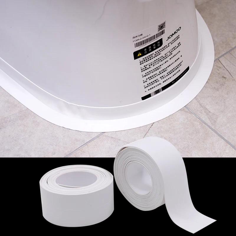 

Self Adhesive Tape Pvc Shower Bath Sealing Strip Tapes Sink Stove Crack Strip Tape Kitchen Bathroom Bathtub Corner Sealant Tape