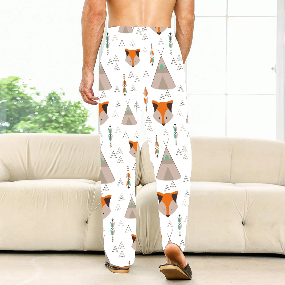 Fox Animal Pattern Pajama Pants Mens Womens Lounge Pants Super Soft Unisex Sleep Pajama Bottoms with Pockets Drawstring