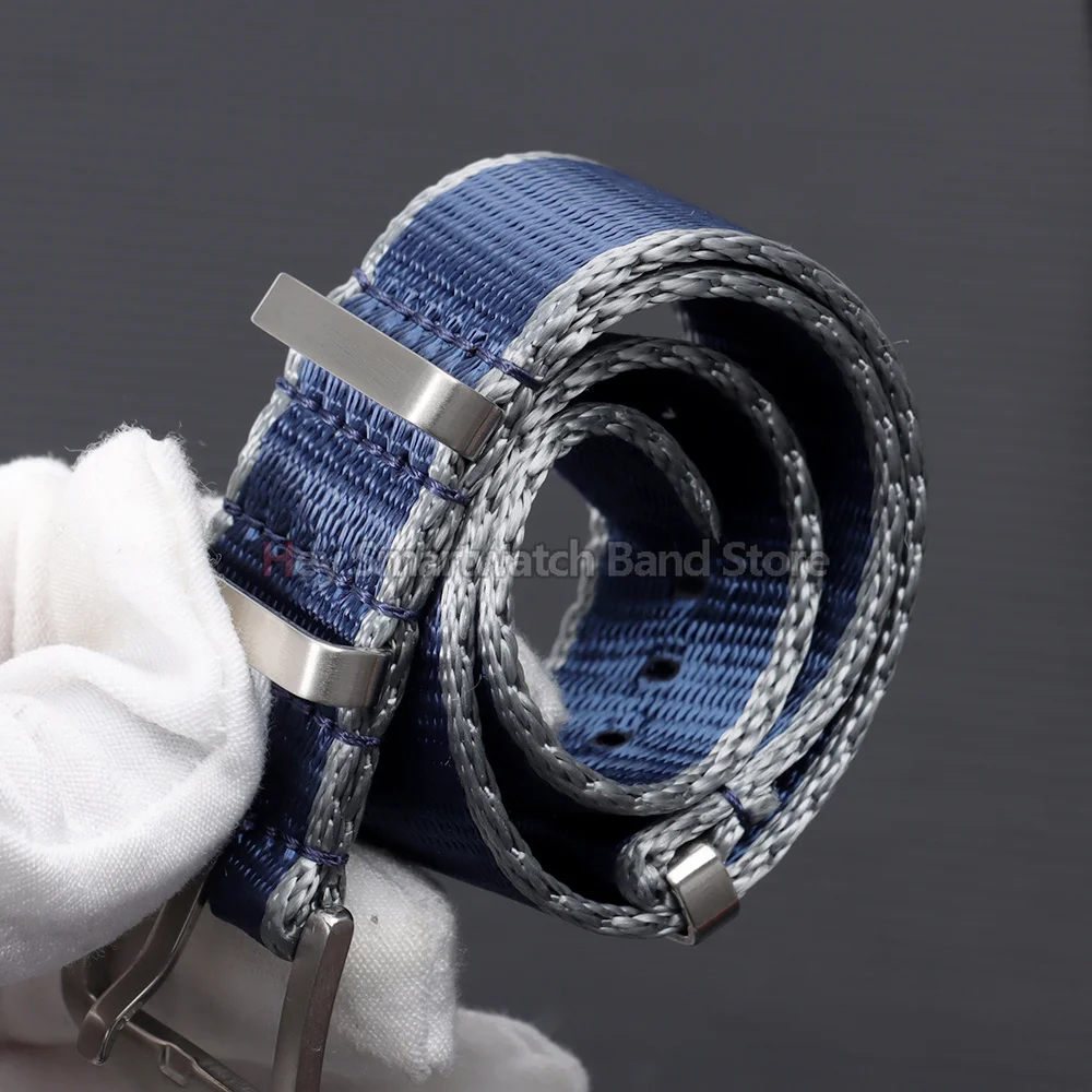 Hochwertiges Nylon-Uhrenarmband, geflochtenes Canvas-Uhrenarmband, 18 mm, 20 mm, 22 mm, für Herren und Damen, weiches Sport-Militärarmband, Uhrenzubehör – Detail 6