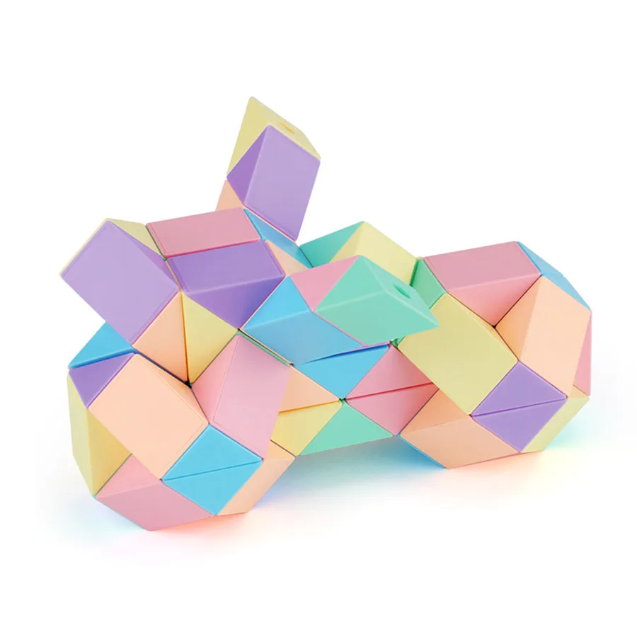 MoYu Magic Ruler Macarone 24/36/48/60/72 Segments cubo magico Snake Twist Cube Puzzle Kid Educational Toy For Children Gift