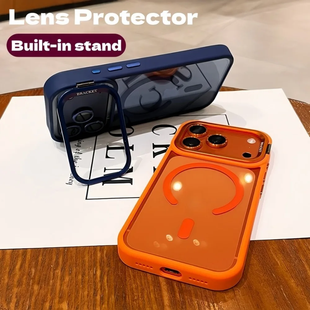 حافظة لهاتف آيفون 17 16 15 14 Plus 13 12 Pro Max 17 Air Lanyard لهاتف Magsafe غطاء خلفي شفاف