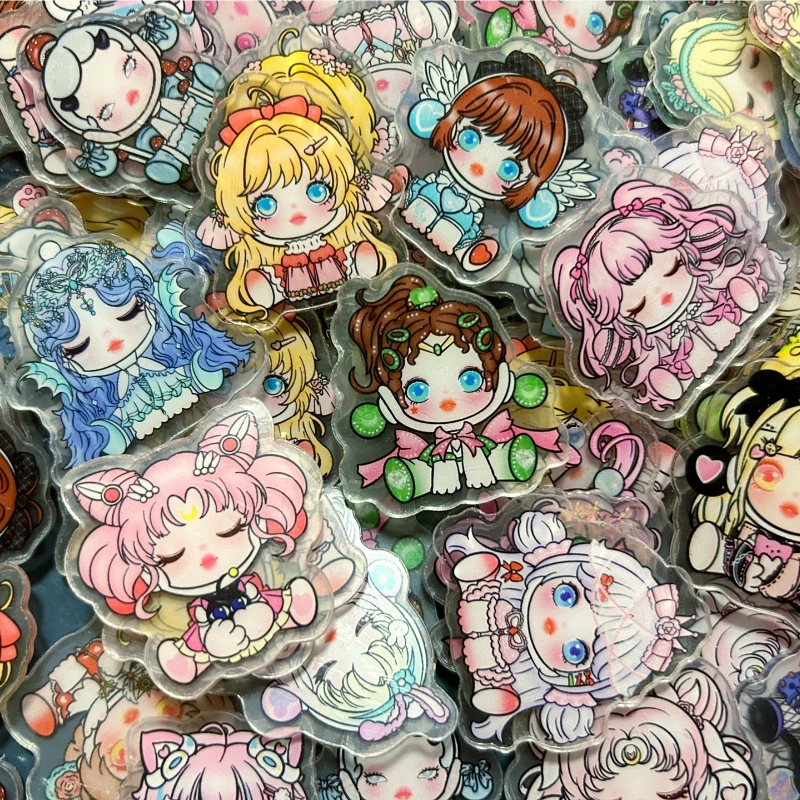 Neue 40mm Schädel Panda Prinzessin Girly Acryl Charme Königin Cartoon Schönheit Handschrift coole sp Figur Cosplay handgemacht für Etsy