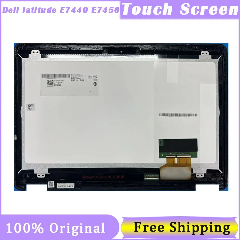 

14 Inch Touch Screen For DELL Latitude E7440 E7450 Digitizer Display Panel Assembly 1920*1080 FHD With Farme 0VR9H2