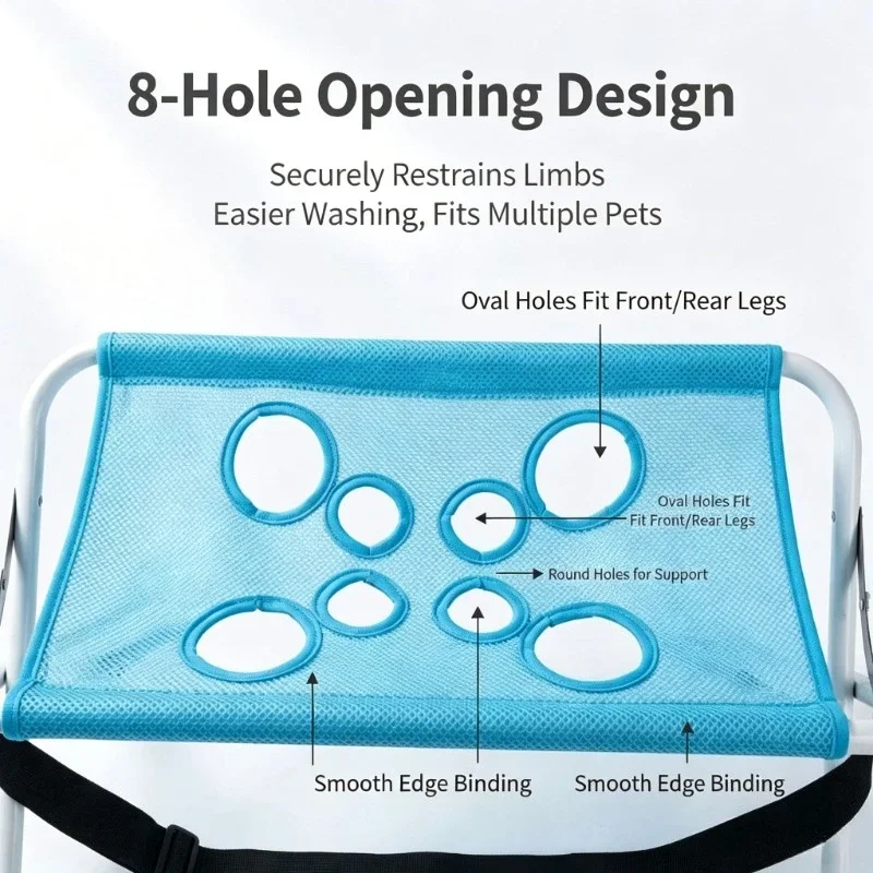 Pet Anti-Scratch Hammock, Split Design Restraint Sling for Small Dogs Cats, Nail Trimming Bathing Helper