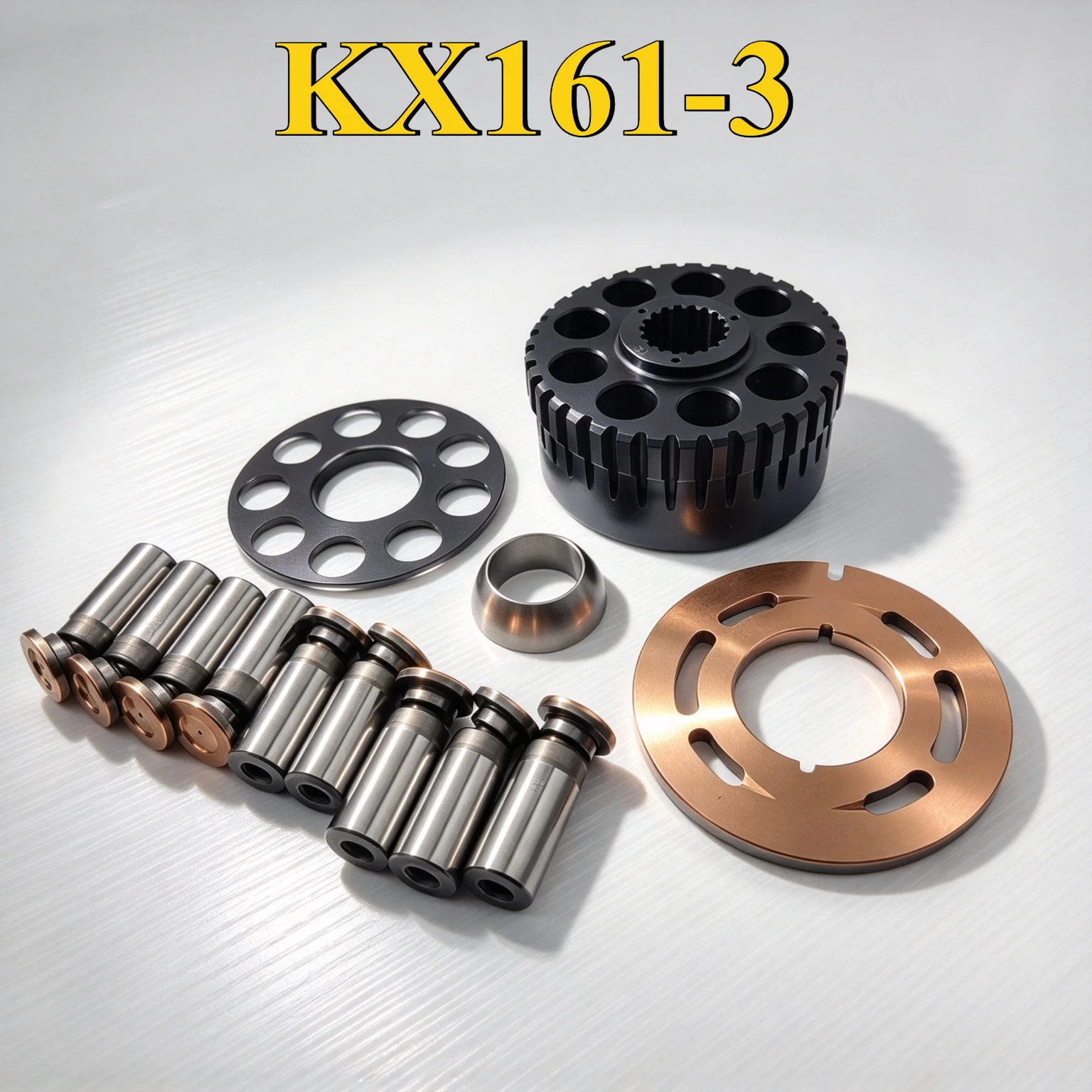 KX161 Excavator Hydraulic Motor Service Kit Rocker Arm Motor Component Rotor Set Kit for KX161-3 Rotary Motor Piston