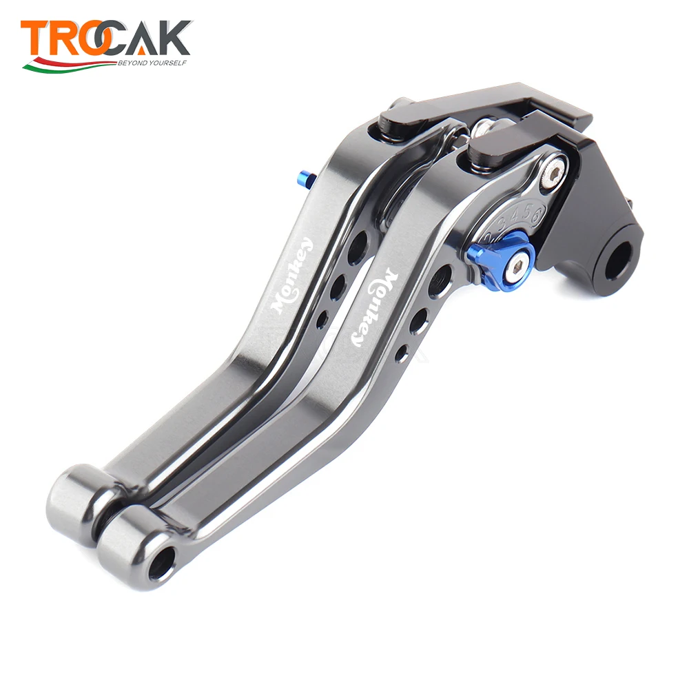 Para honda macaco z125 z 125 2019 2020 2021 2022 acessórios da motocicleta cnc curto guiador alavancas de freio embreagem ajustável