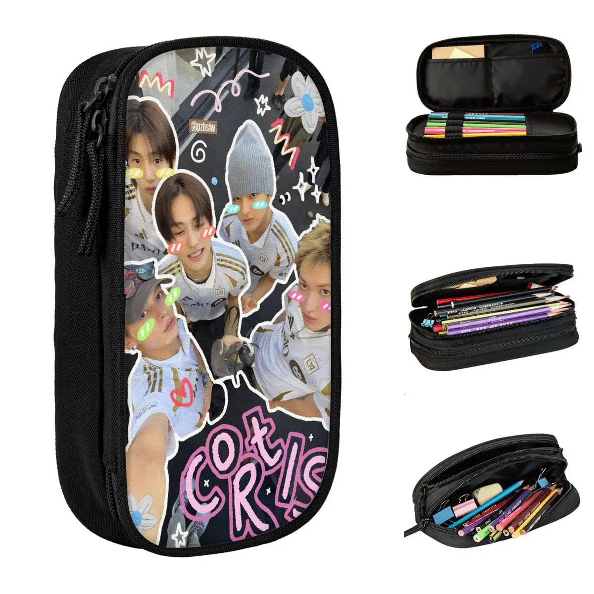 

CORTIS Kpop Idol Pencil Cases Classic New Album Pen Bags Student Big Capacity Students School Zipper Pencil Pouch