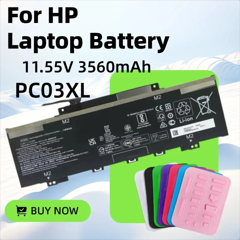 

11.55V 43.3Wh 3560mAh PC03XL for HP Pavilion X360 15-er0125od 4-dw0021na PC03043XL HSTNN-OB1W TPN-DB0E Laptop Battery