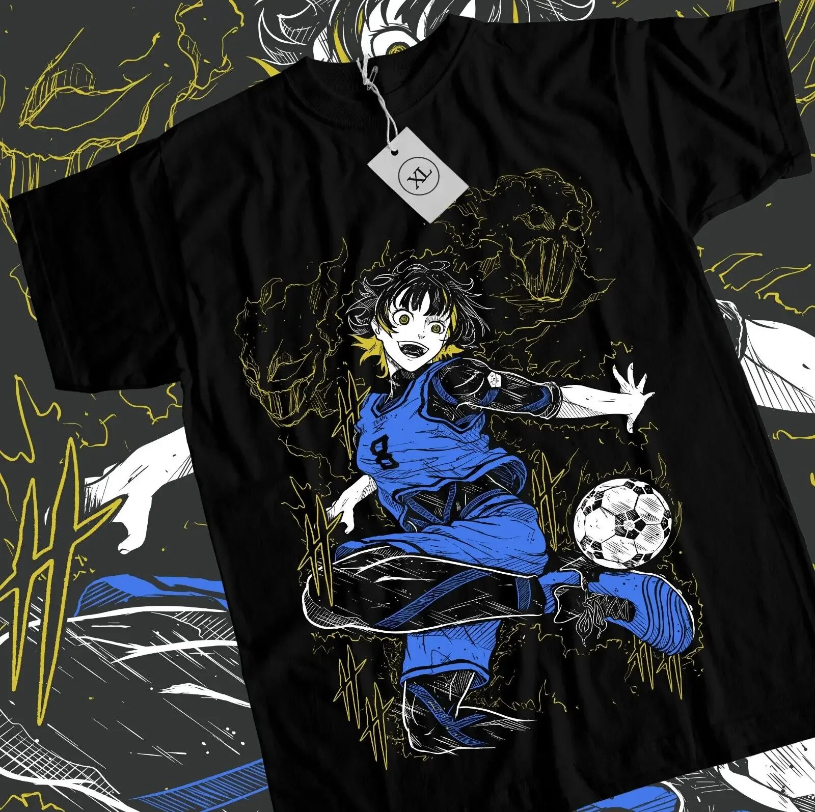 Meguru Bachira T-Shirt Blue lock Kunigami Rin Itoshi Nagi Anime shirt All Size