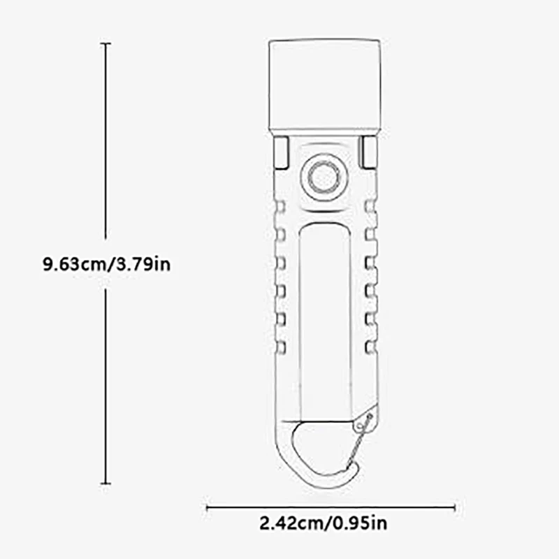 Smiling Shark LED Mini Strong Light Rechargeable Flashlight Super Bright Multifunctional Keychain Outdoor Warning Home