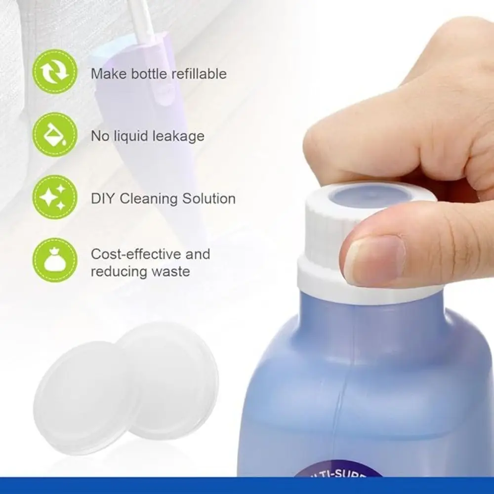 5Pcs Cleaning Solution Bottle Cap Silicone Gasket Reusable DIY Wet Jet Mop Bottle Cap Home Bottle Refill Container for Swiffer