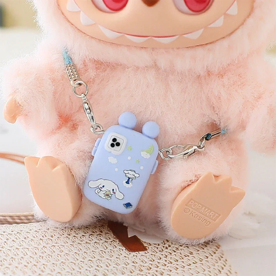 Per accessori Labubu per accessori Crybaby Borsa per telefono per fotocamera in stile cartone animato Accessori per bambole in peluche Regalo di compleanno per ventaglio pendente